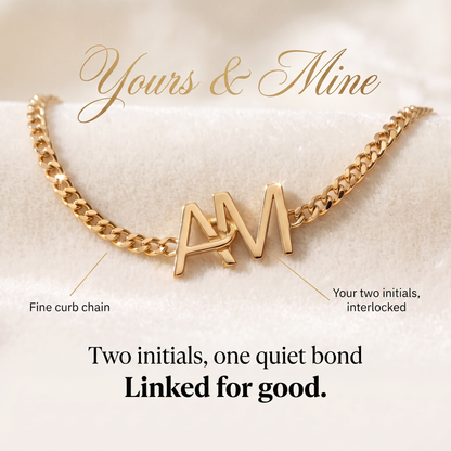 Yours & Mine — Interlocking Initial Bracelet