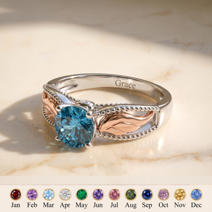 Wrapped in Wings — Angel Wing Memorial Birthstone Ring