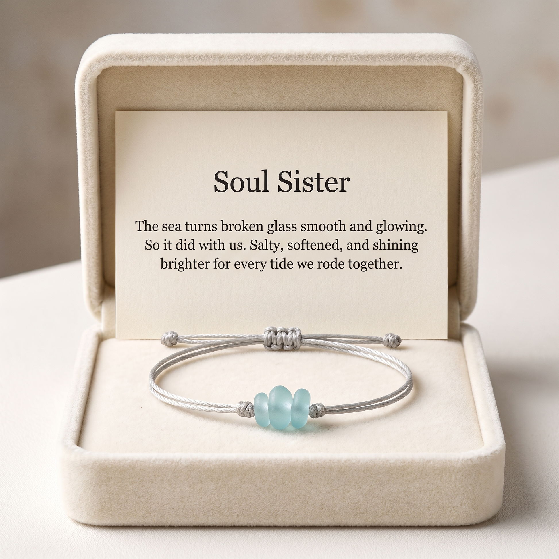 Every Tide Together — Sea Glass Soul Sister Bracelet