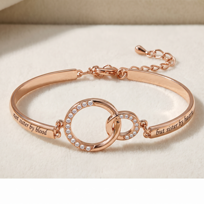 Chosen Sister — Engraved Pavé Bangle