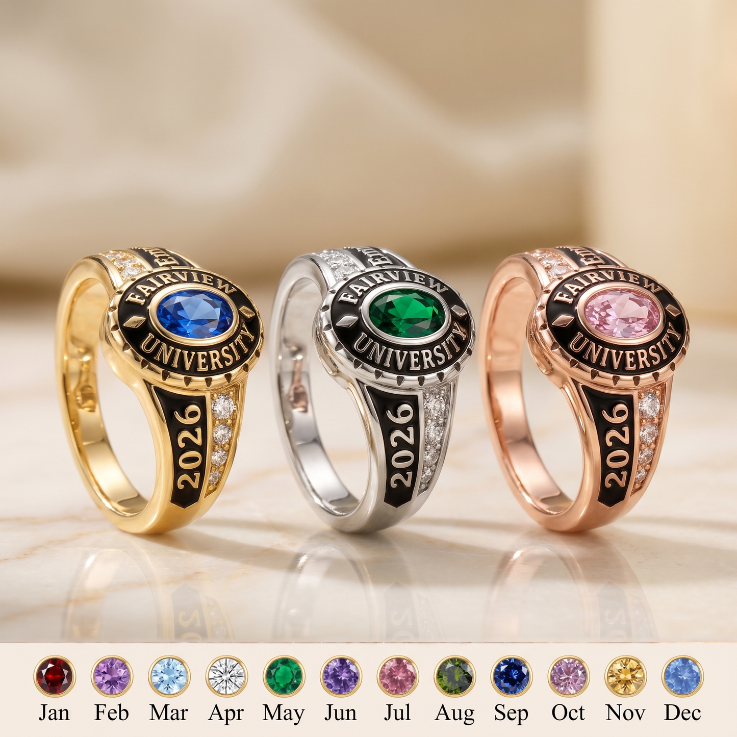 The Milestone — Personalized Graduation Class Ring
