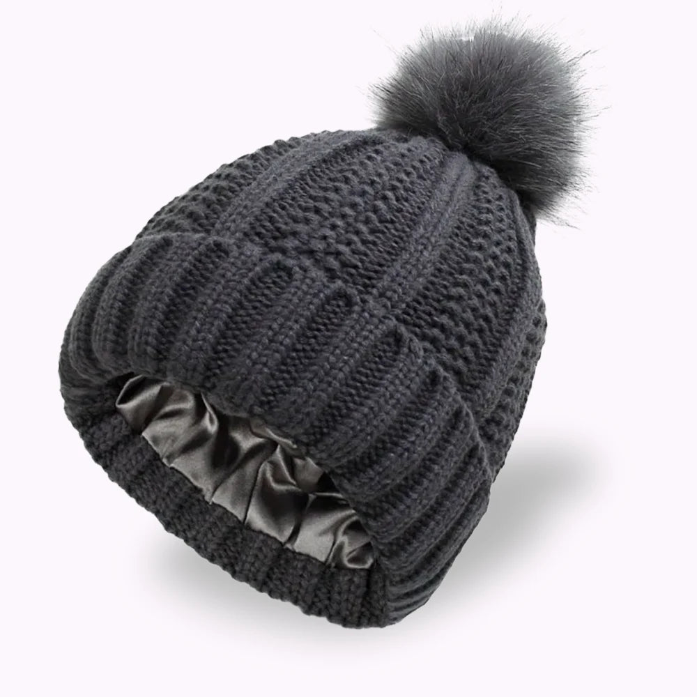 Cocoon - Bonnet Hiver Doublure en Soie Satinée