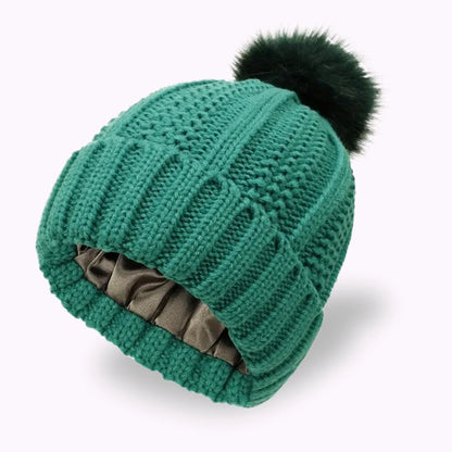 Cocoon - Bonnet Hiver Doublure en Soie Satinée