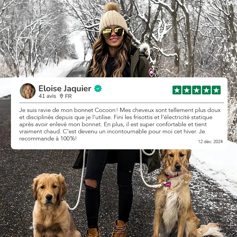 Cocoon - Bonnet Hiver Doublure en Soie Satinée