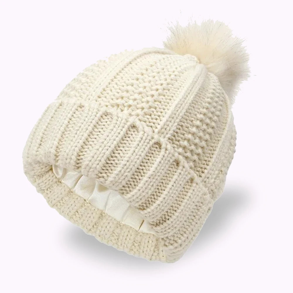 Cocoon - Bonnet Hiver Doublure en Soie Satinée