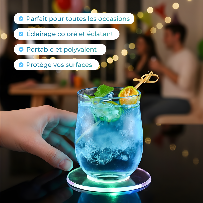 Dessous de verre lumineux