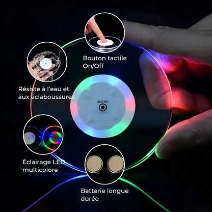 Dessous de verre lumineux