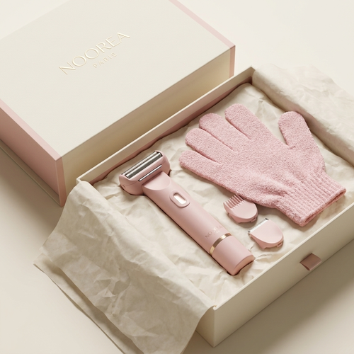 Coffret Peau de Velours rasoir gant tetes