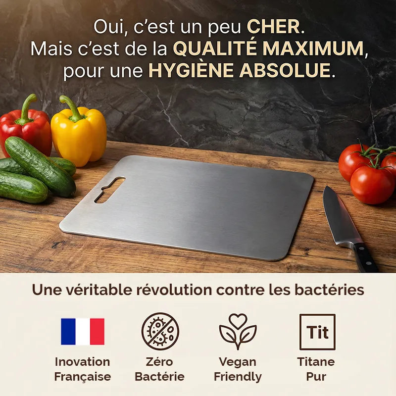 Planche à Découper 100% Pure Titane