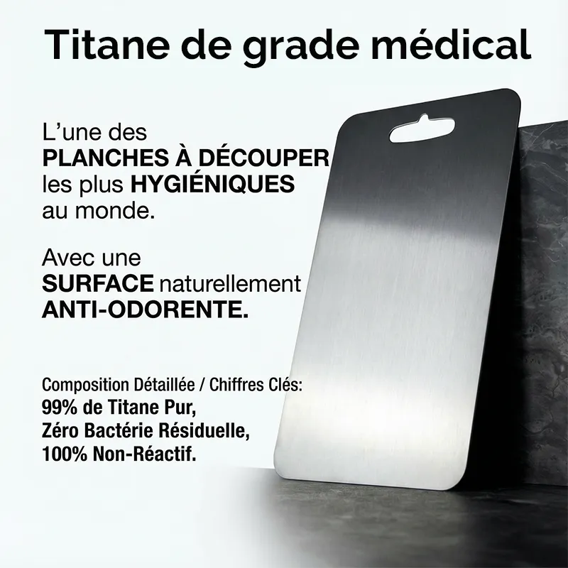 Planche à Découper 100% Pure Titane